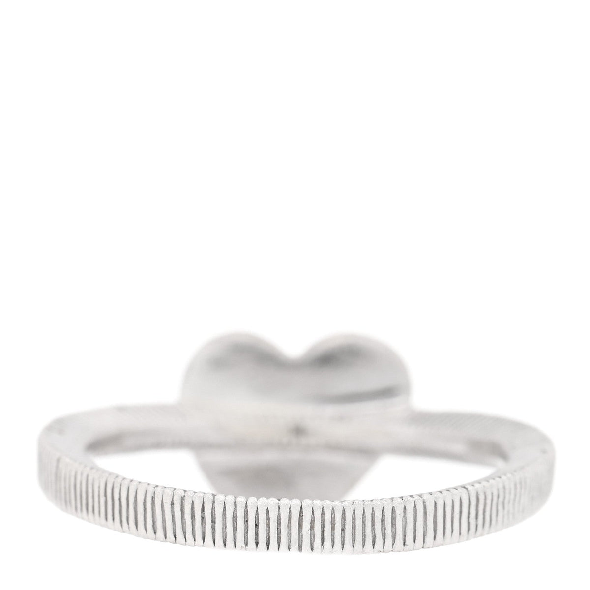 Sterling Silver Enamel GG Heart Ring 53 6.25 Iridescent