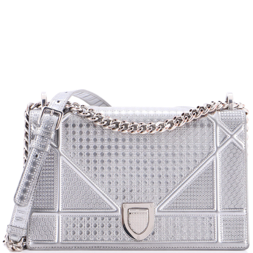 Diorama Flap Bag Cannage Embossed Calfskin Medium