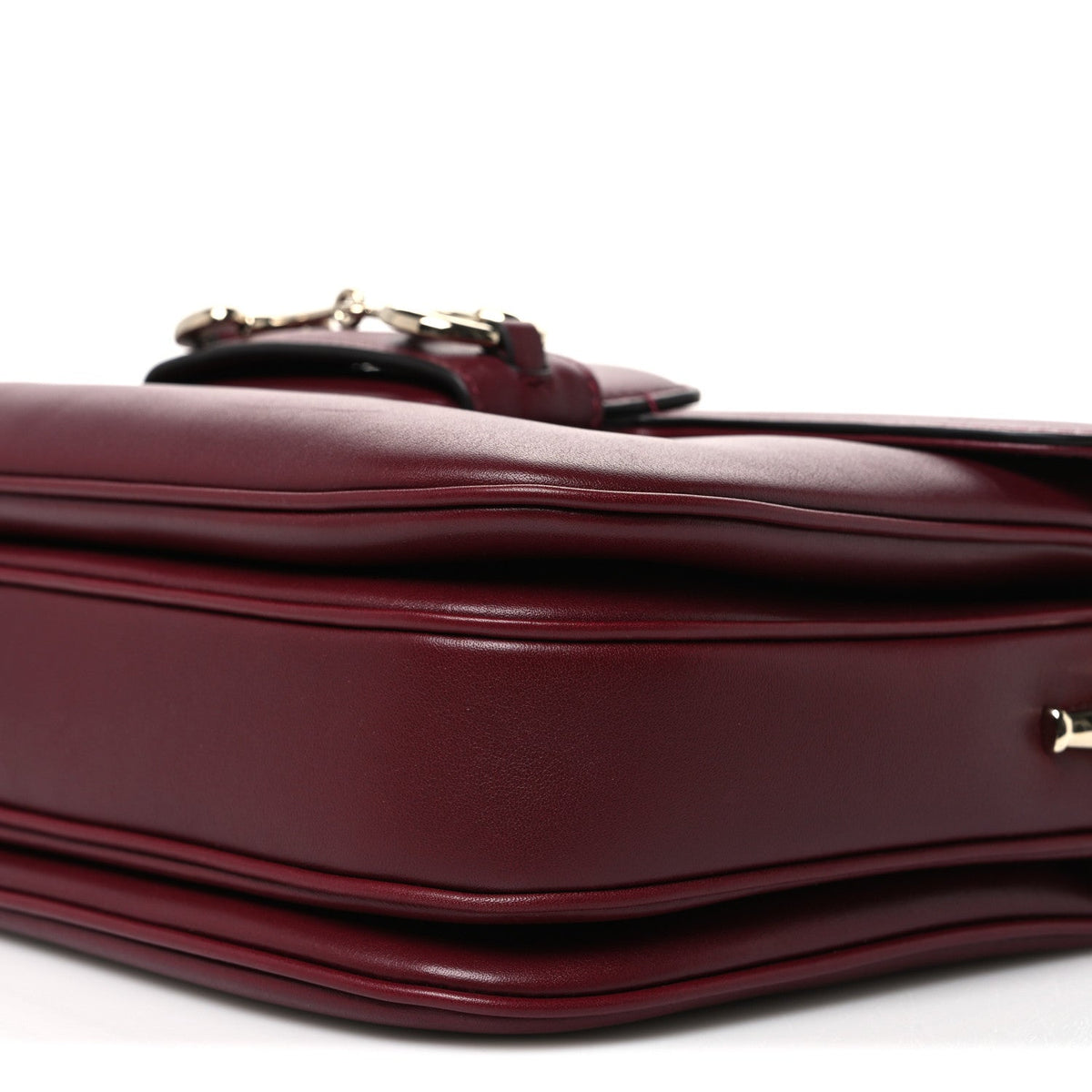 Arabella Calfskin Horsebit 1955 Shoulder Bag Rosso Ancora