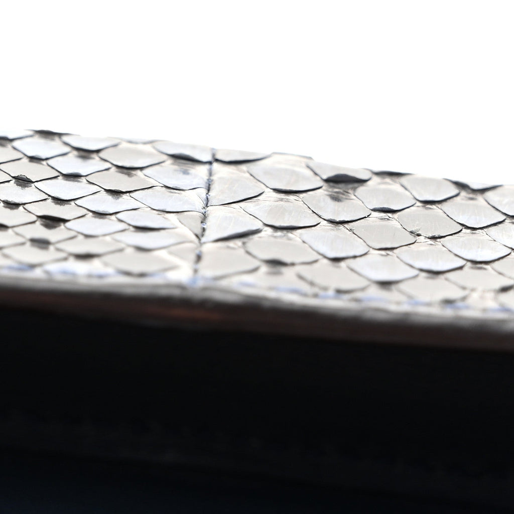 Python Lady Lock Clutch Blue
