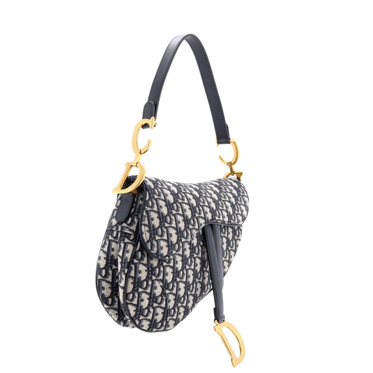 Saddle Handbag with Strap Oblique Canvas Medium