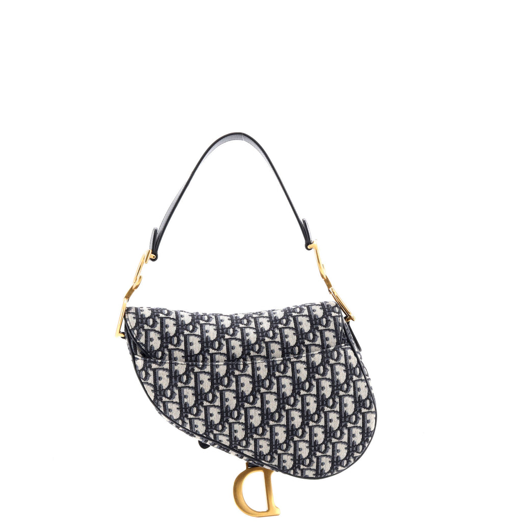 Saddle Handbag with Strap Oblique Canvas Medium