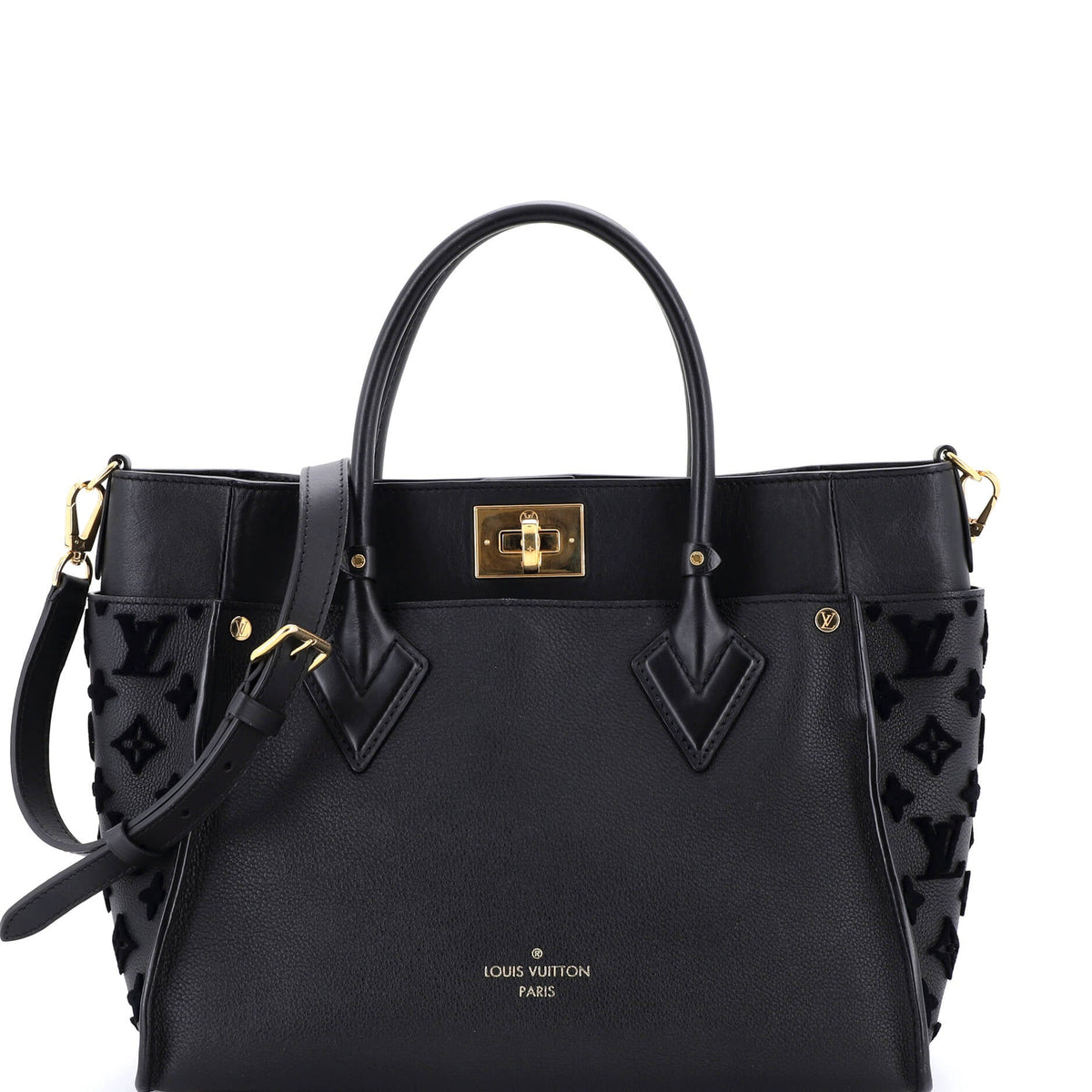 On My Side Tote Monogram Tuffetage Leather MM