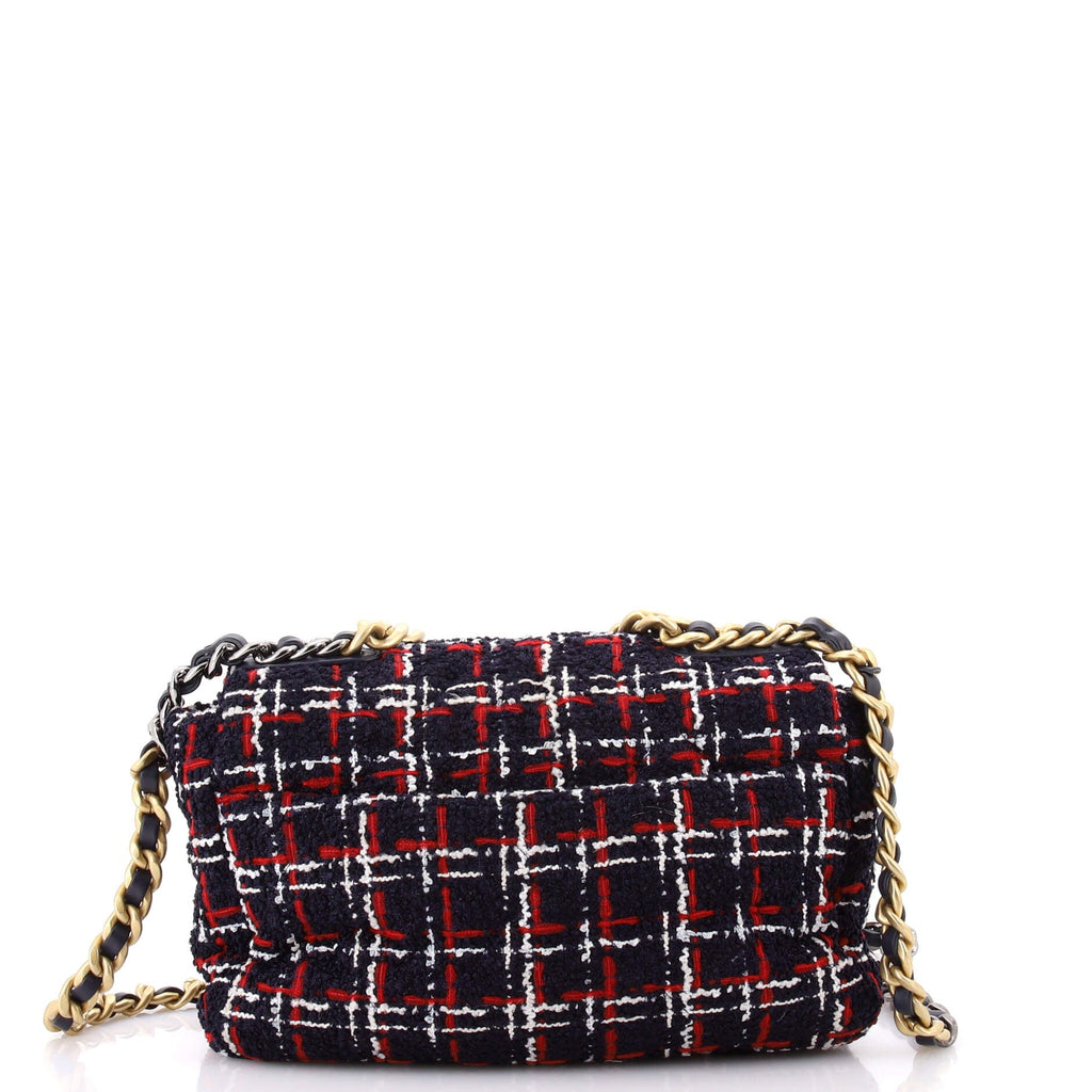 19 Flap Bag Quilted Tweed Medium