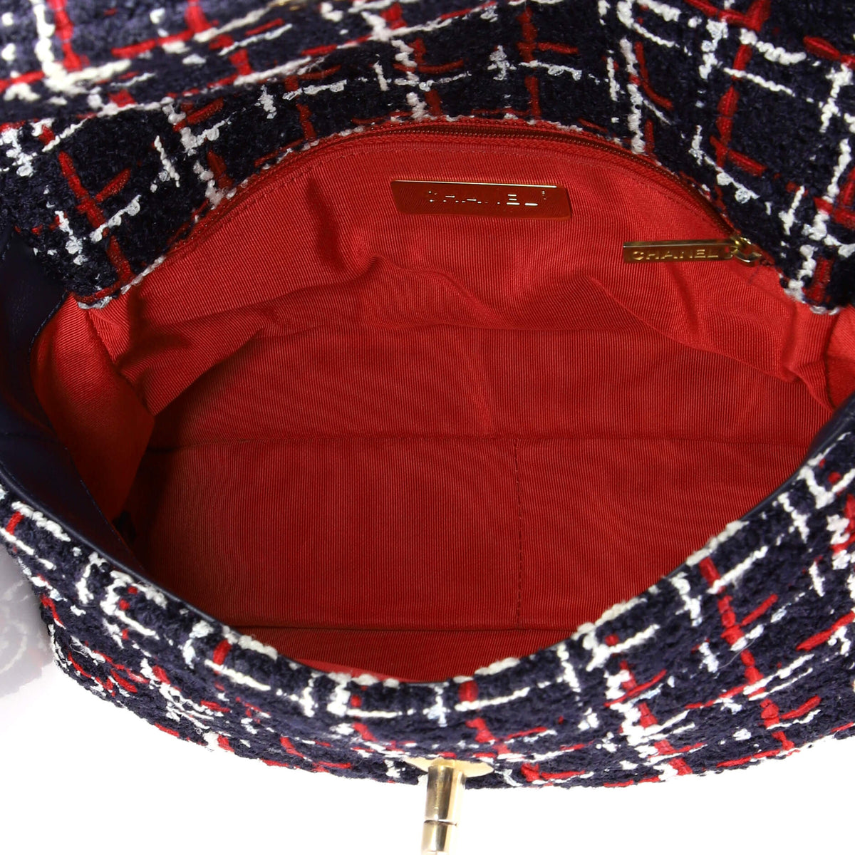 19 Flap Bag Quilted Tweed Medium