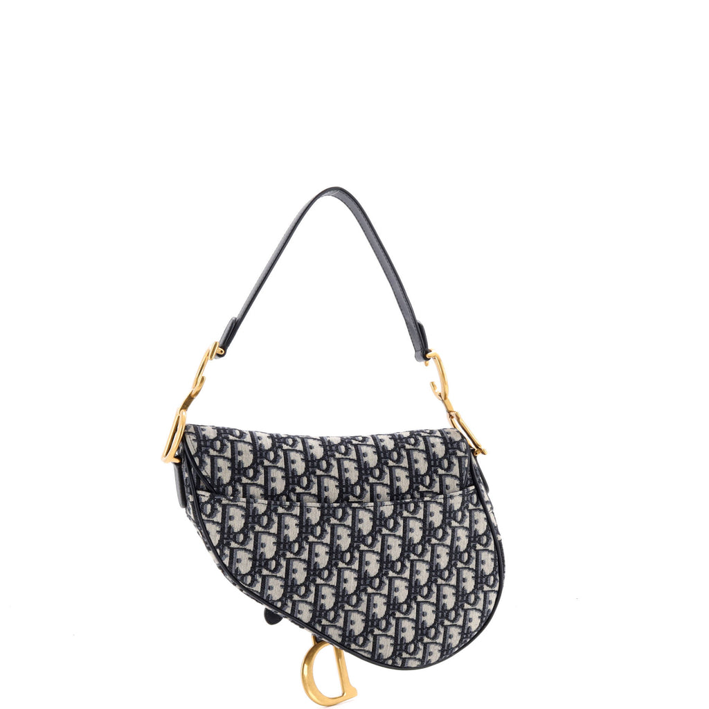 Saddle Handbag with Strap Oblique Canvas Medium
