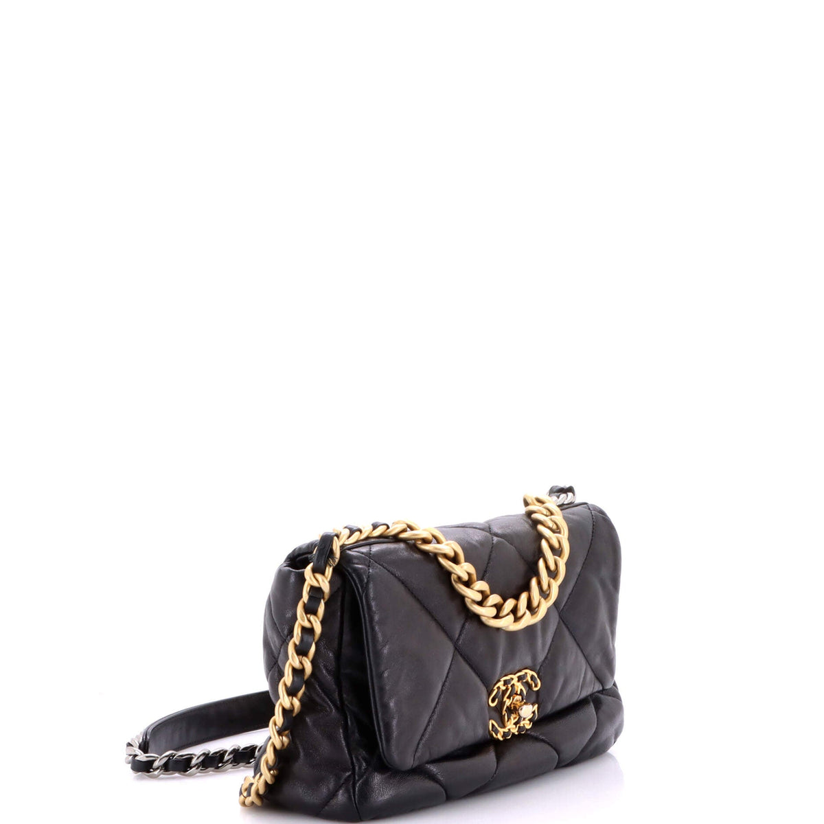 19 Flap Bag Quilted Leather Medium