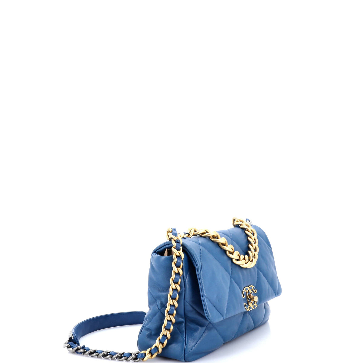 19 Flap Bag Quilted Leather Large