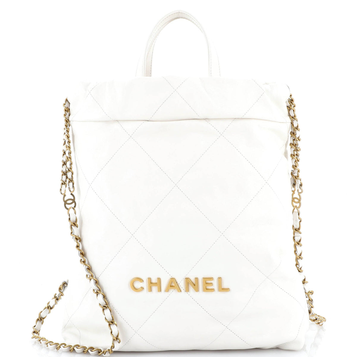 22 Chain Backpack Quilted Calfskin Medium