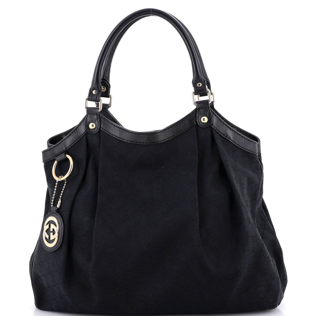 Sukey Tote GG Canvas with Leather Large