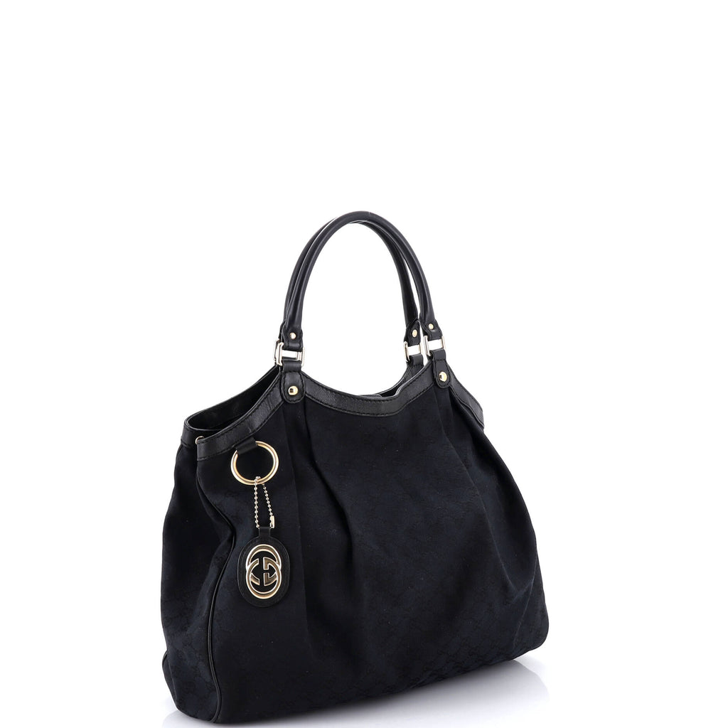 Sukey Tote GG Canvas with Leather Large