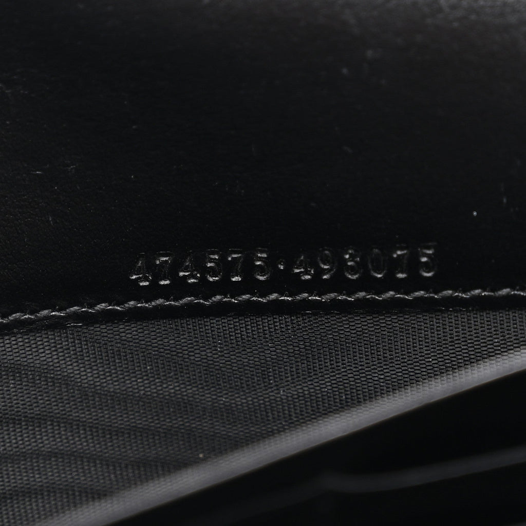 Calfskin Matelasse GG Marmont Chain Wallet Black