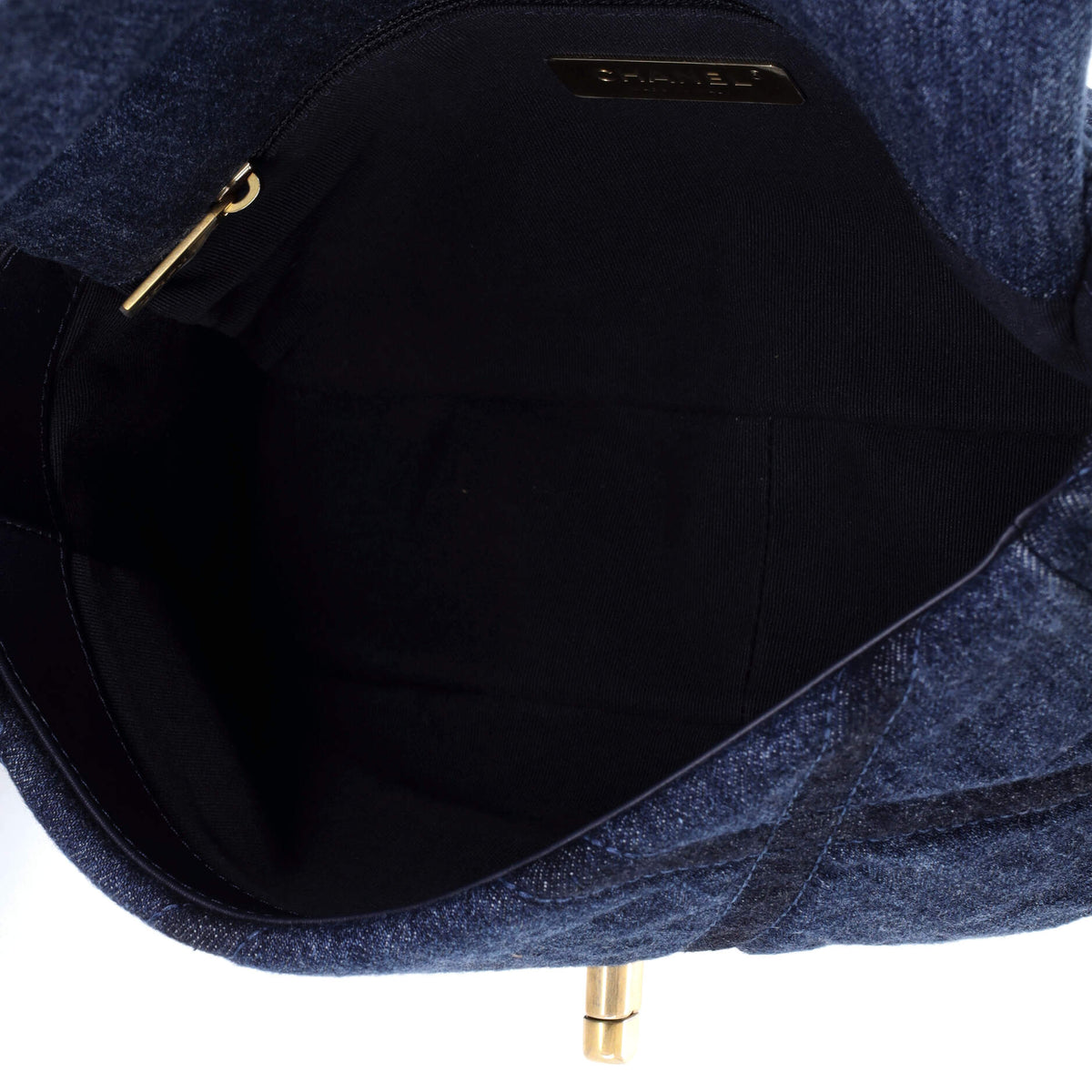 19 Flap Bag Quilted Denim Medium