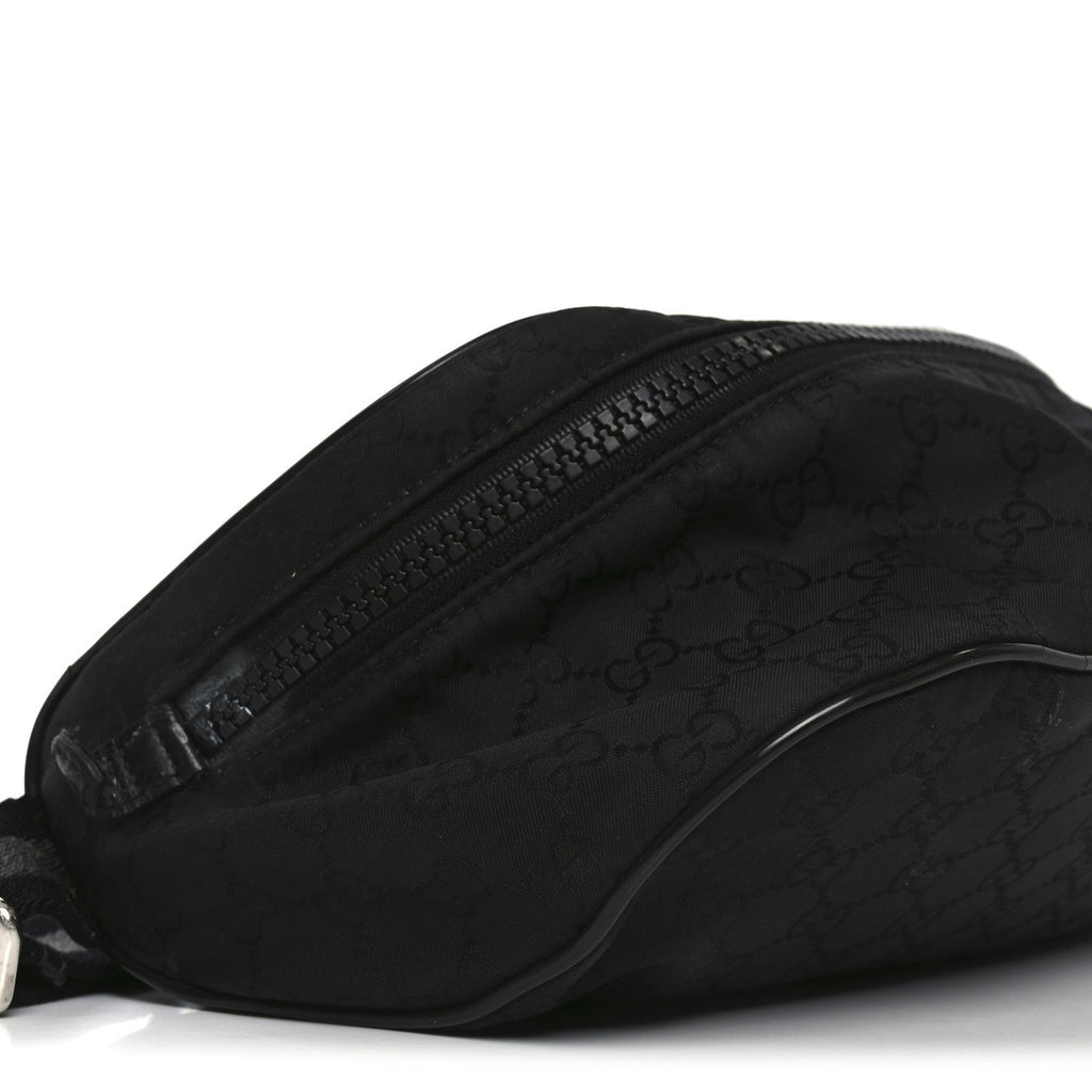 Nylon Monogram Fanny Pack Belt Bag Black