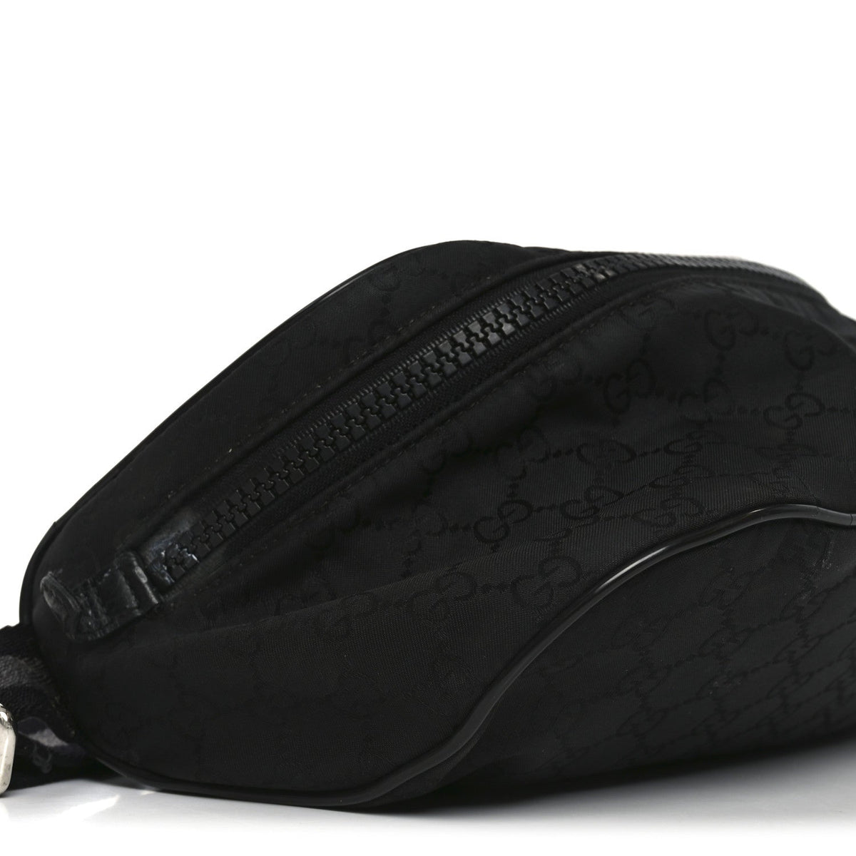 Nylon Monogram Fanny Pack Belt Bag Black