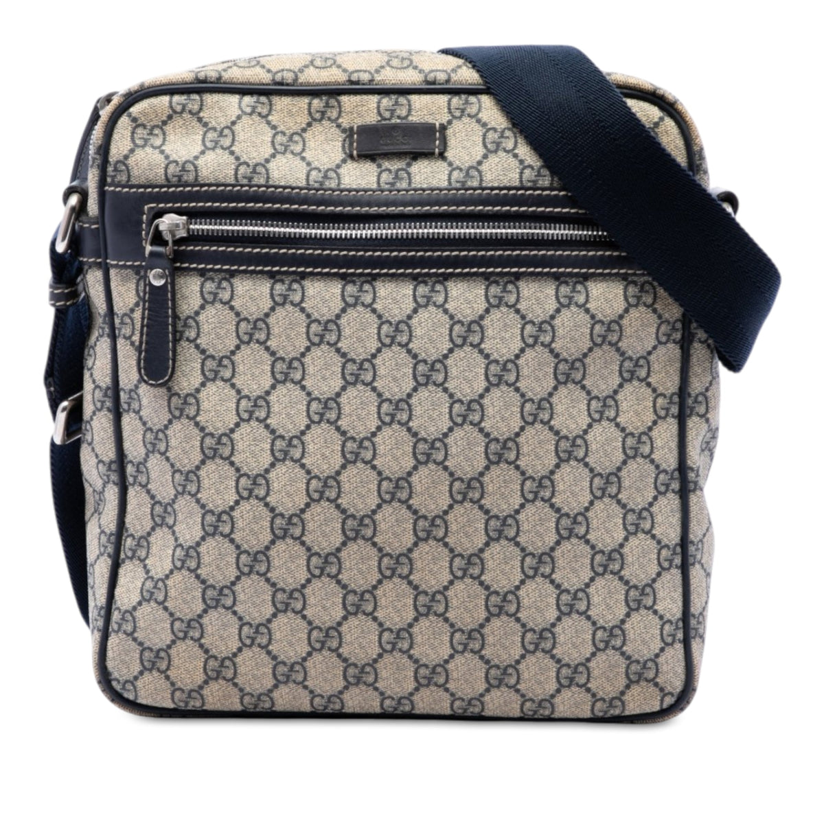 Front Zip Messenger GG Coated Canvas Medium