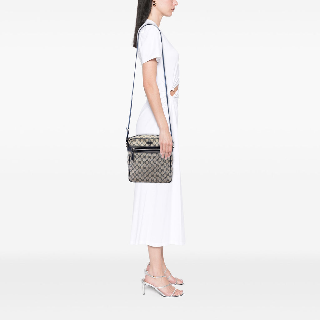 Front Zip Messenger GG Coated Canvas Medium