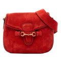 Lady Web Shoulder Bag Suede Medium