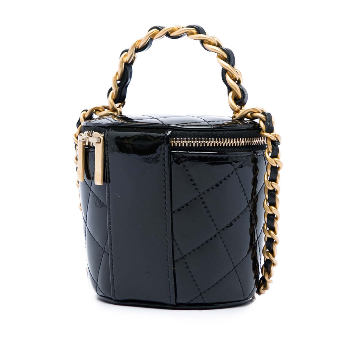 Afternoon Tea Vanity Bucket Bag Quilted Patent