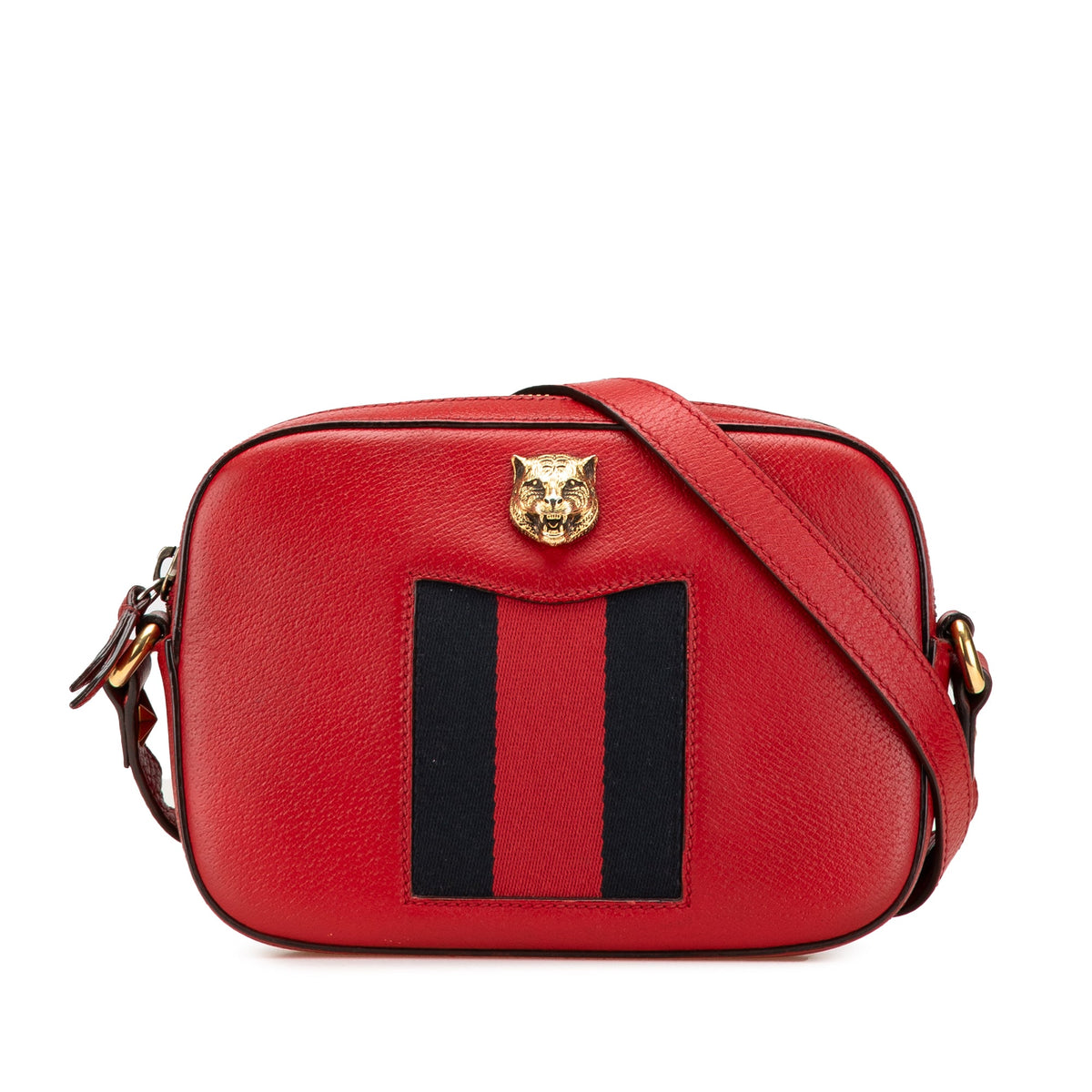 Animalier Web Crossbody Bag Leather Small