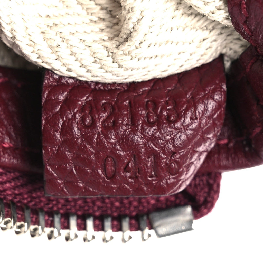 Pebbled Calfskin Mini B Shoulder Bag Red