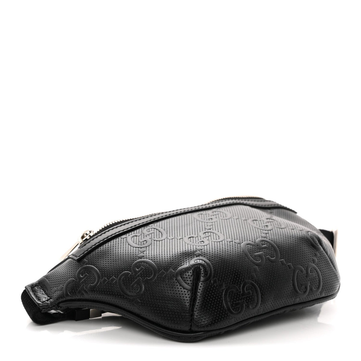 Calfskin GG Tennis Embossed Belt Bag Black