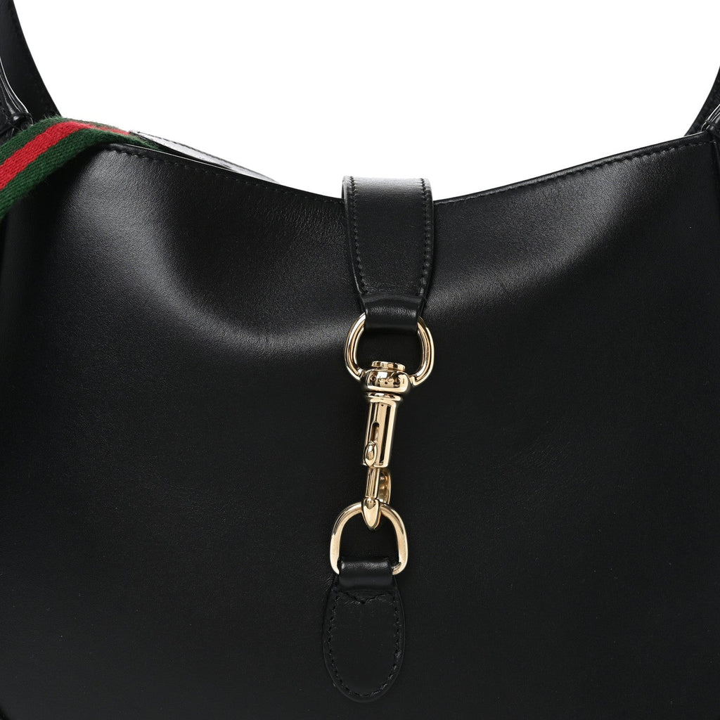 Boarded Dyana Lux Calfskin Medium Jackie 1961 Hobo Black