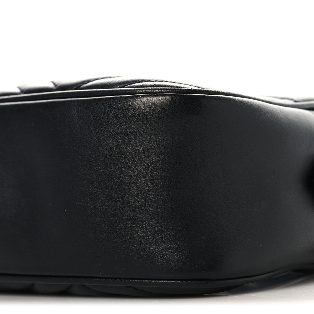Calfskin Matelasse Small GG Marmont Chain Shoulder Bag Black