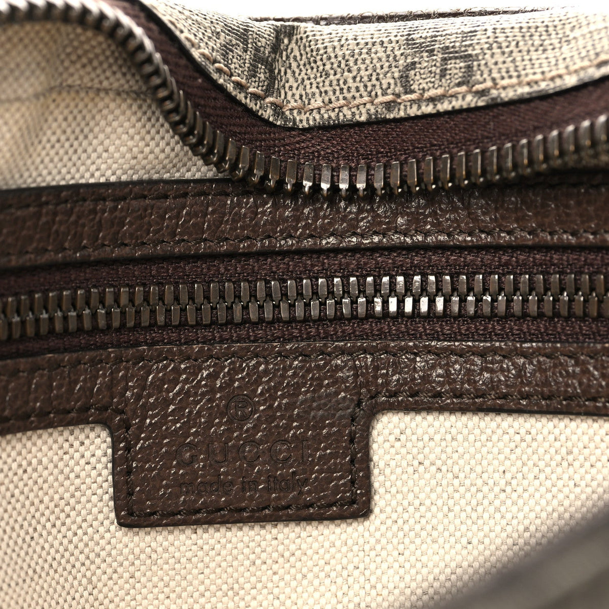 Soft GG Supreme Monogram Medium Ophidia Belt Bag Dark Brown