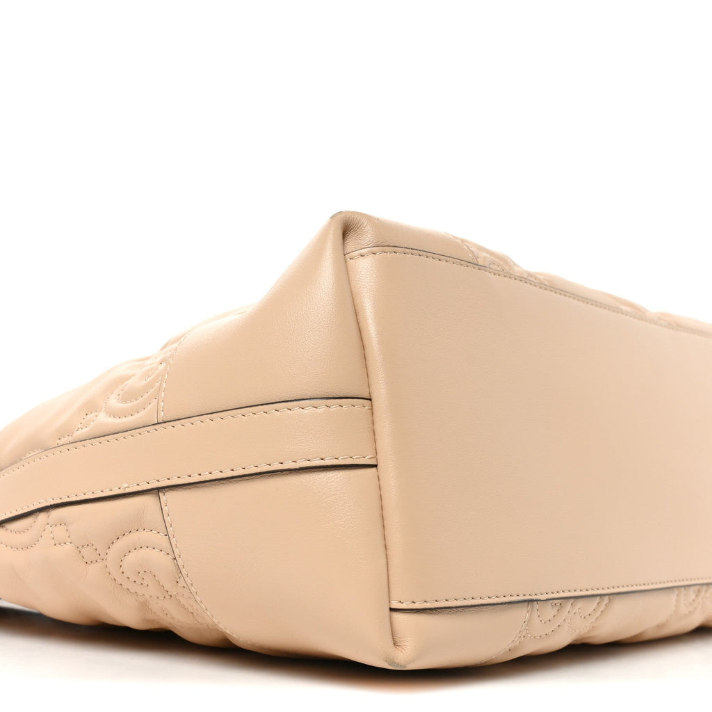 Calfskin GG Matelasse Medium Ophidia Shopping Tote Beige