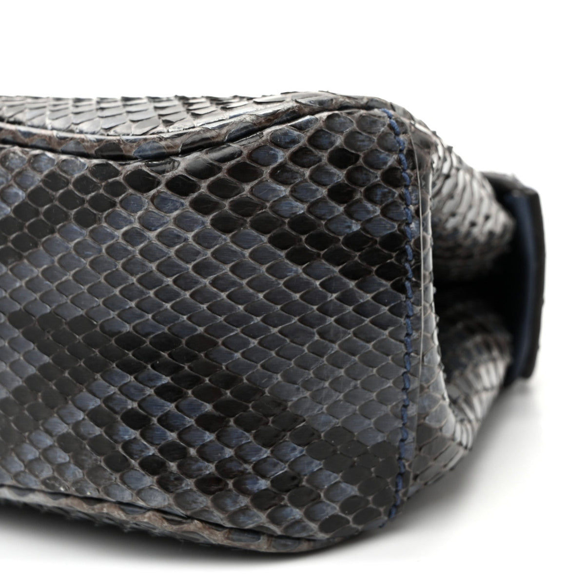 Python Lady Lock Clutch Blue