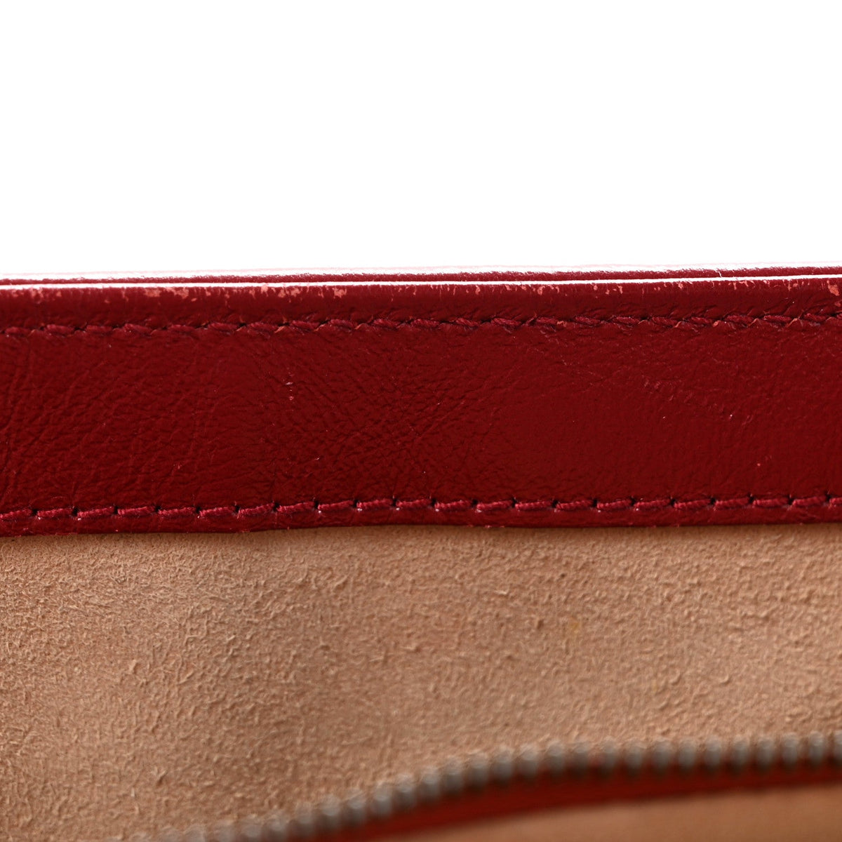 Vintage Effect Calfskin Matelasse Diagonal Small Torchon GG Marmont Shoulder Bag Black Romantic Cherry