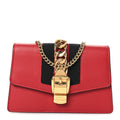 Calfskin Super Mini Sylvie Chain Shoulder Bag Hibiscus Red