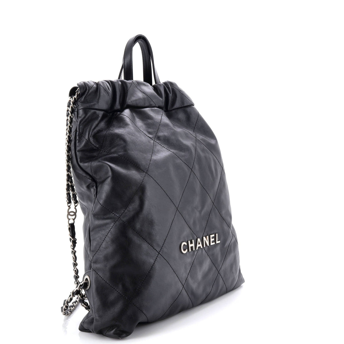 22 Chain Backpack Quilted Calfskin Large