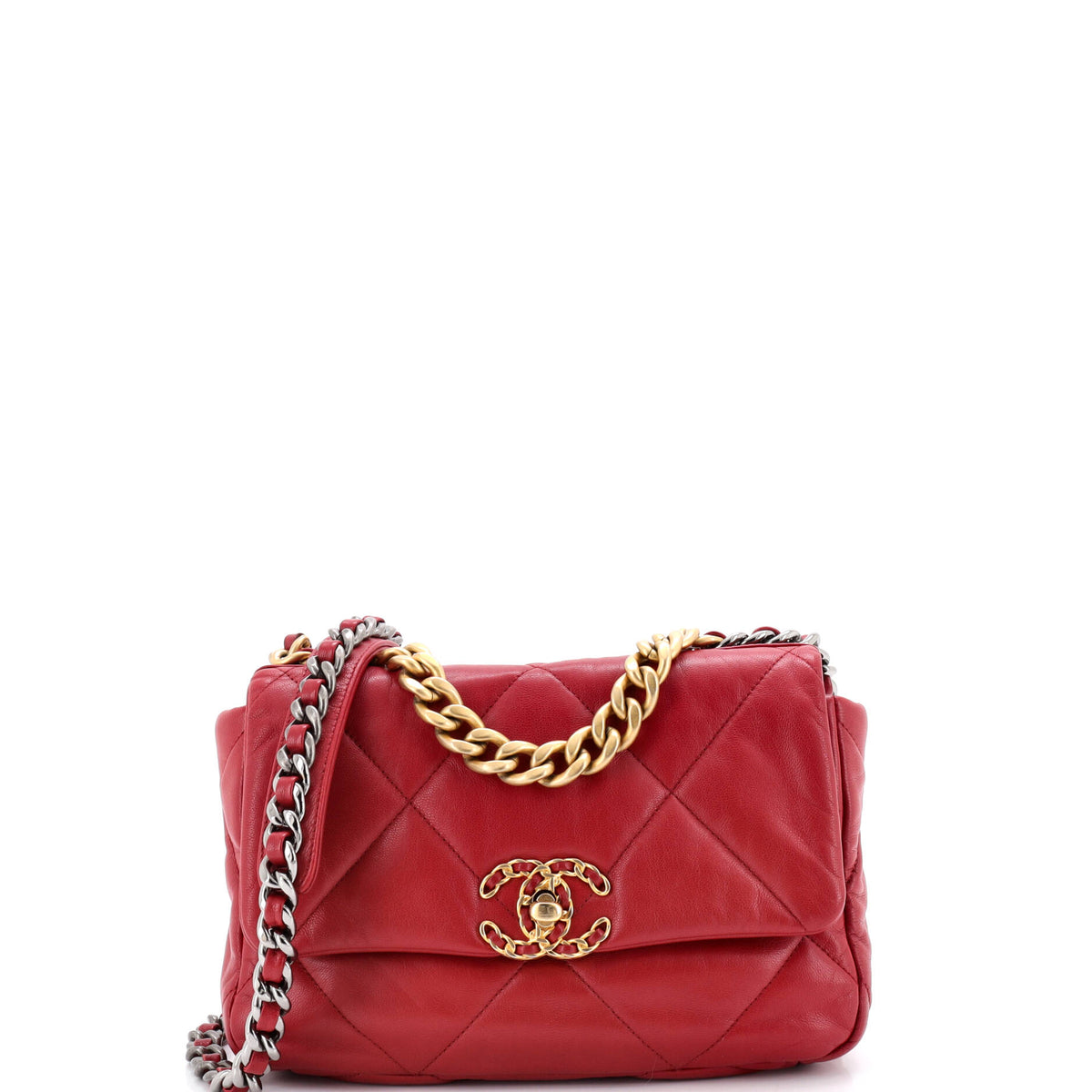 19 Flap Bag Quilted Leather Medium