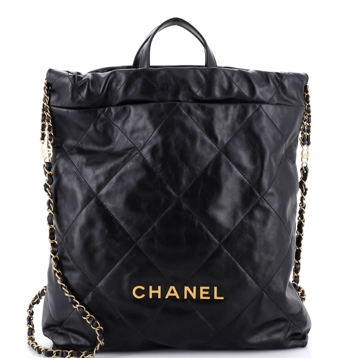 22 Chain Backpack Quilted Calfskin Large