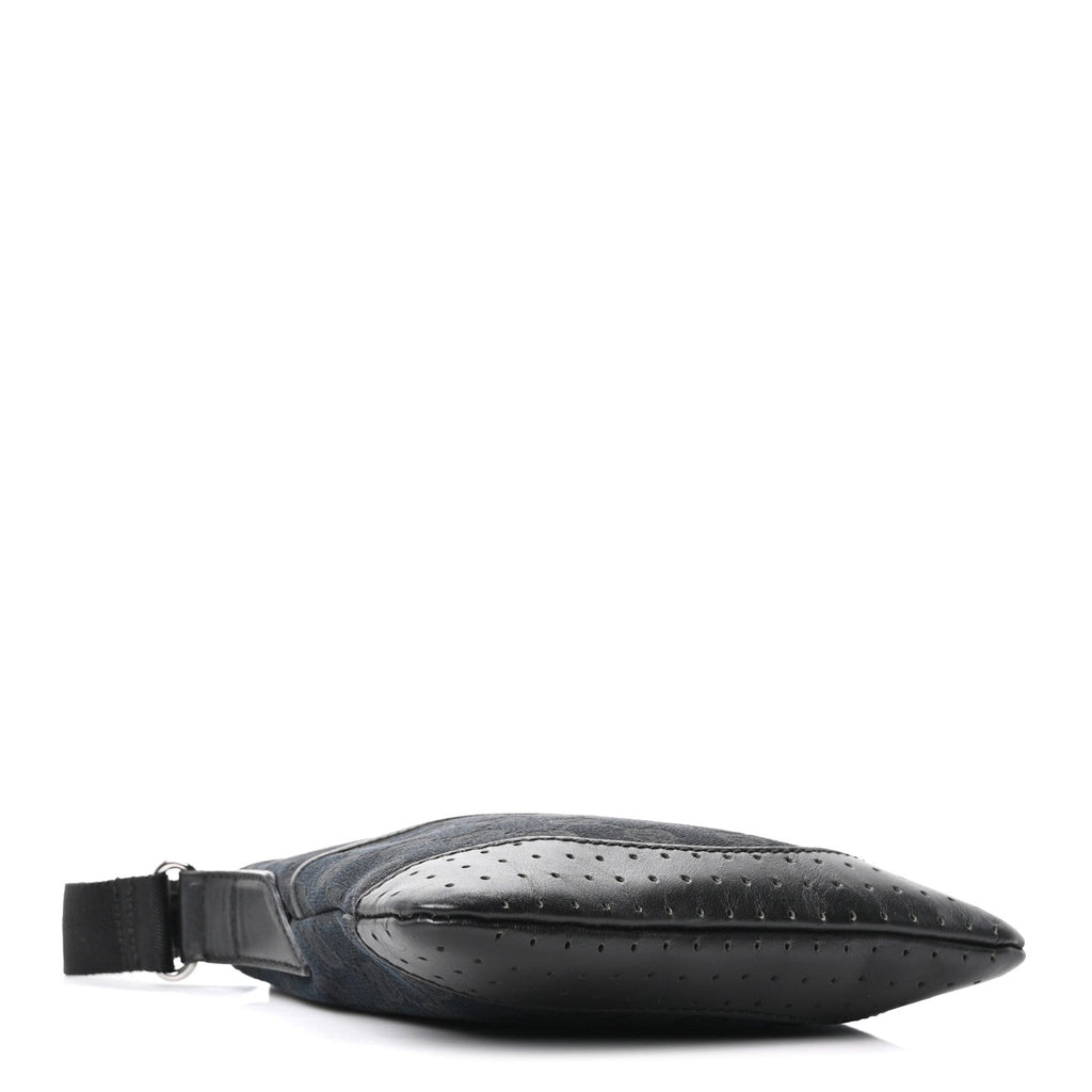 Monogram Small Perforated Messenger Black