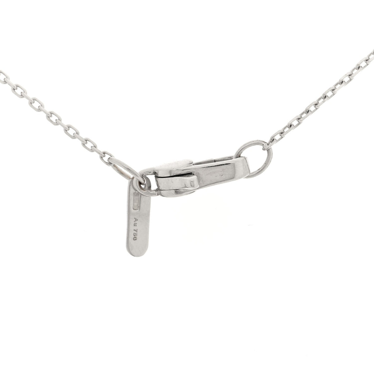 18K White Gold Diamond 10mm Icon Twirl Pendant Necklace