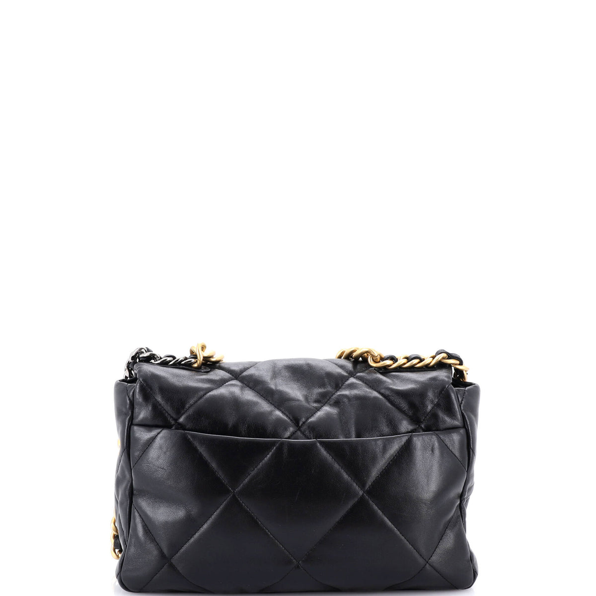 19 Flap Bag Quilted Leather Large