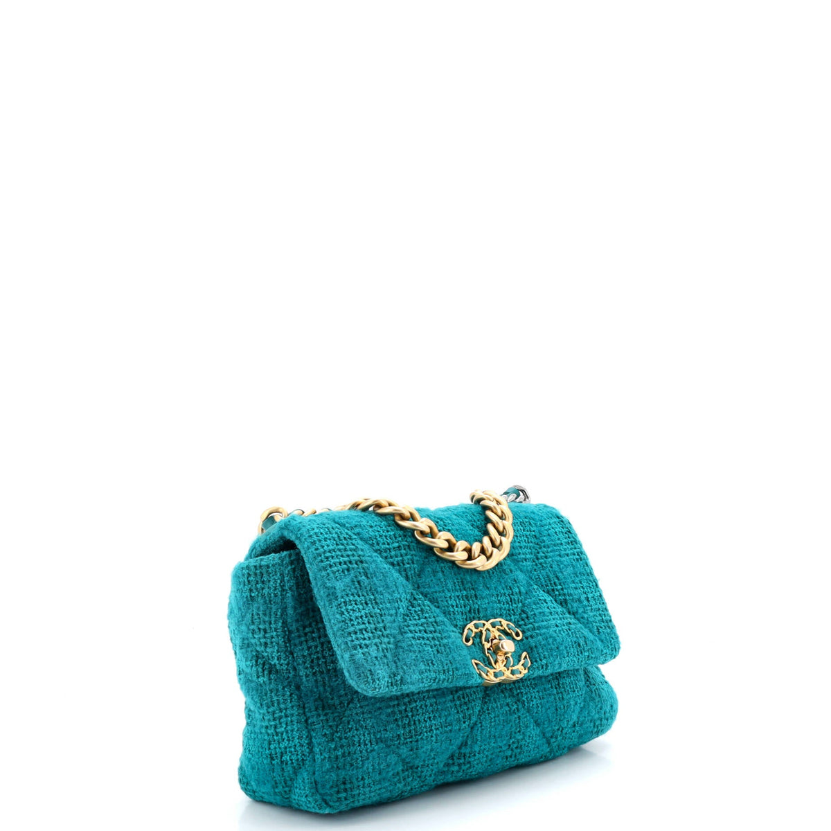 19 Flap Bag Quilted Tweed Medium