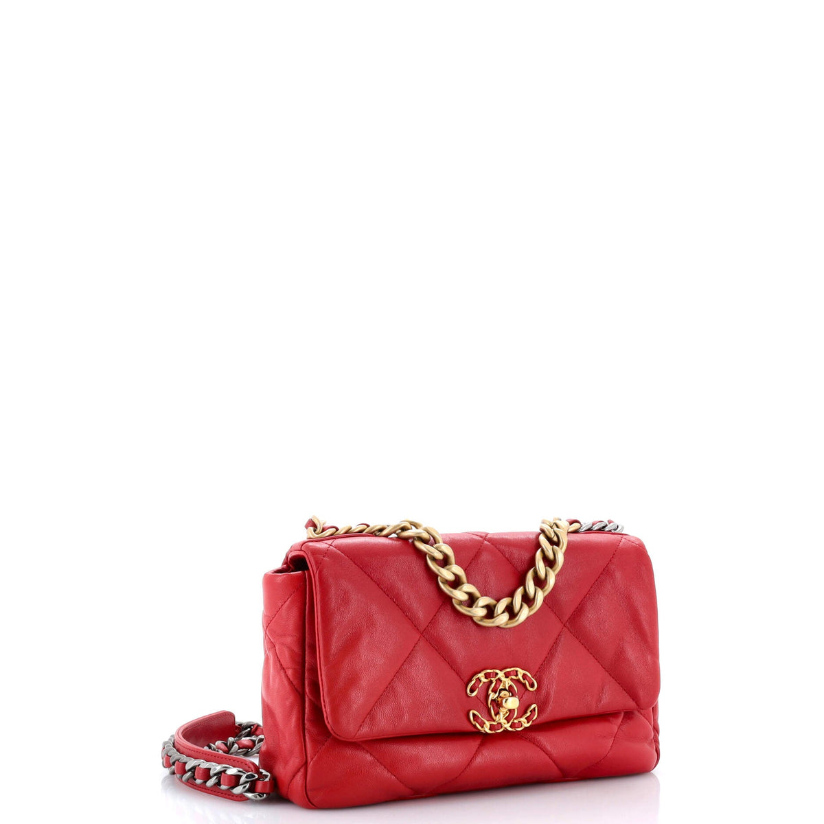 19 Flap Bag Quilted Leather Medium