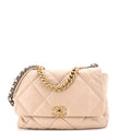 19 Flap Bag Quilted Leather Large