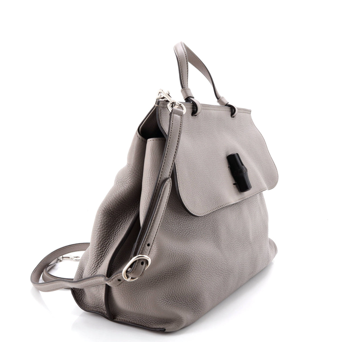 Bamboo Daily Top Handle Bag Leather Large