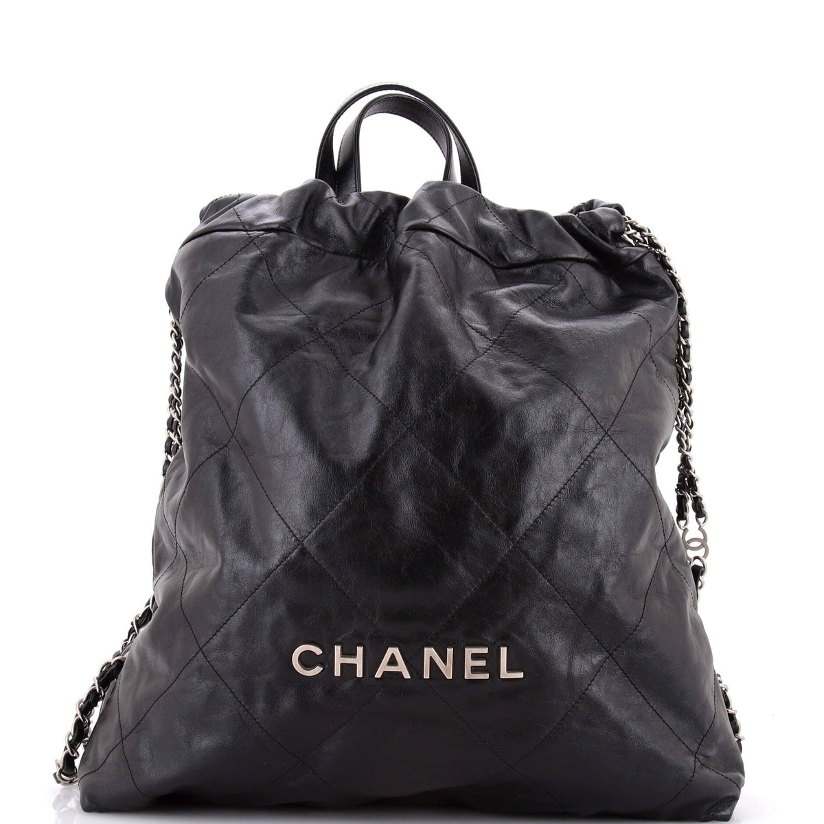 22 Chain Backpack Quilted Calfskin Large