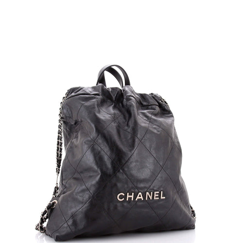 22 Chain Backpack Quilted Calfskin Large