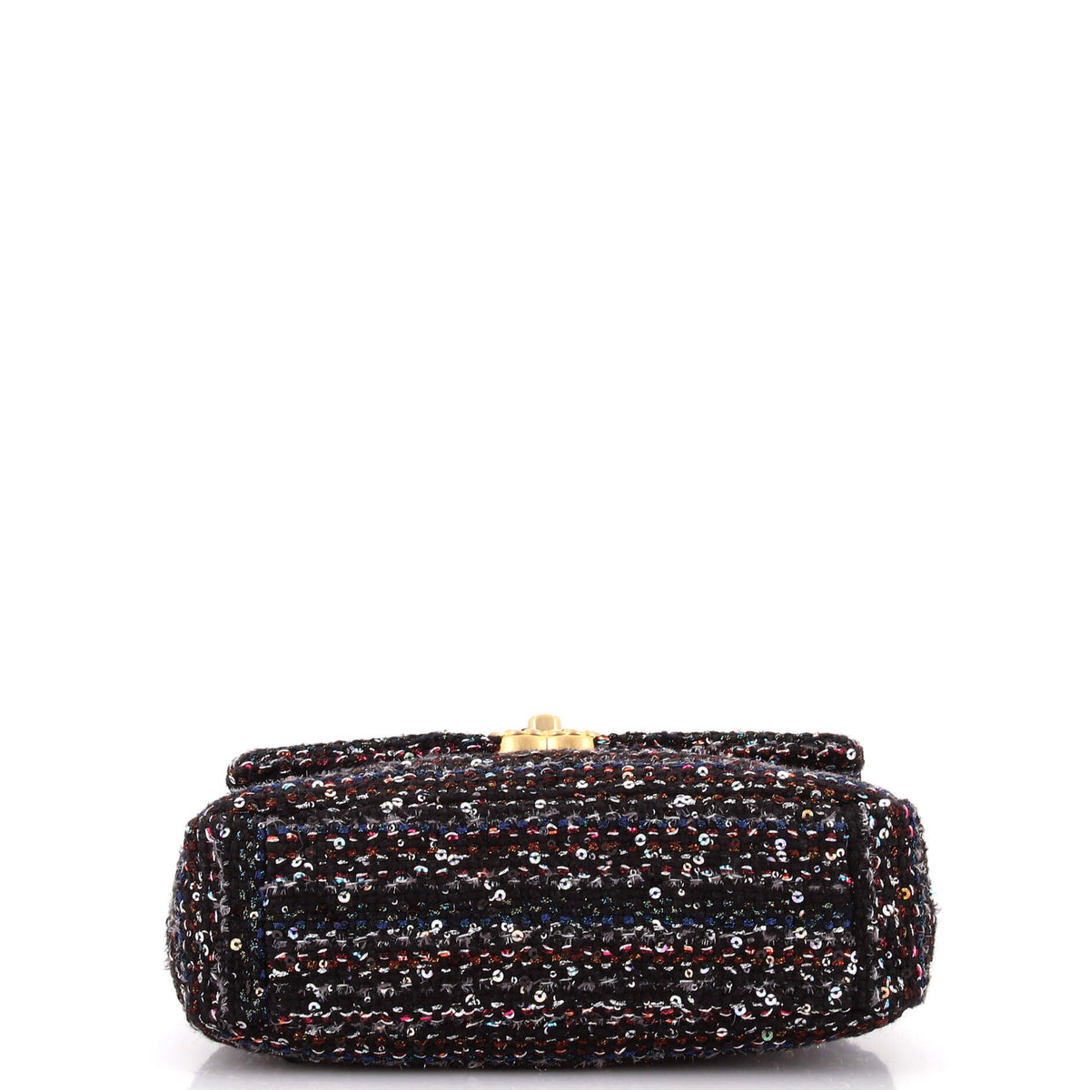 19 Flap Bag Quilted Tweed and Sequins Medium