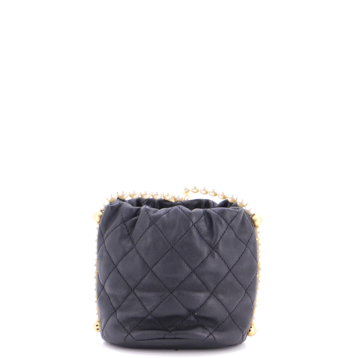 About Pearls Bucket Bag Quilted Calfskin Mini