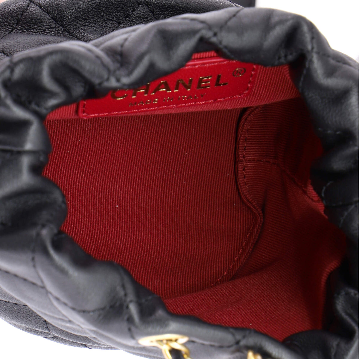 About Pearls Bucket Bag Quilted Calfskin Mini
