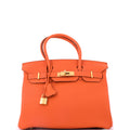 Birkin Handbag Orange H Togo with Gold Hardware 30