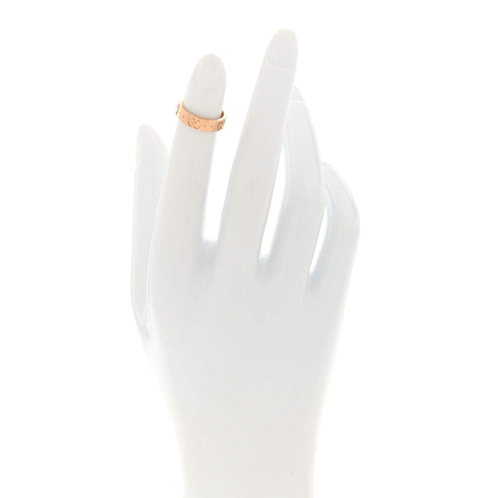 18K Rose Gold 4mm Icon Thin Band Ring 42 2.25